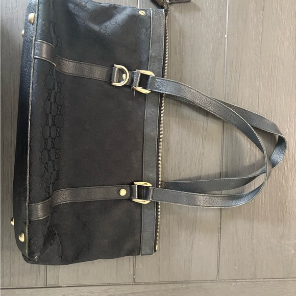 Authentic Gucci Black Tote with Gold Hardware - Picture 2 of 5